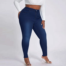 Load image into Gallery viewer, Plus Size Beauties Stretch Denim Pencil Pants - Ailime Designs