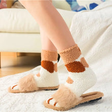 Load image into Gallery viewer, Fleece Cat Paw Print Design Warm  Socks - Ailime Designs