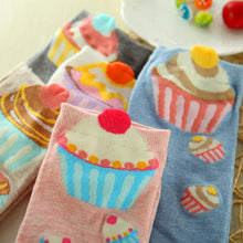 Load image into Gallery viewer, Cup Cake Print Design Bootie Socks - Ailime Designs