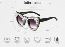 Load image into Gallery viewer, Cat Eye Design Rhineston Sunglasses - Ailime Designs