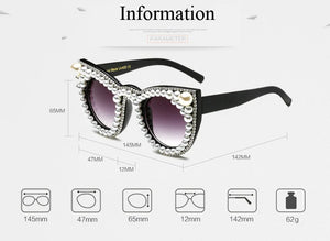 Cat Eye Design Rhineston Sunglasses - Ailime Designs