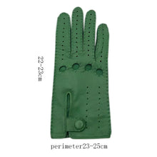 Load image into Gallery viewer, Green Sheepskin  Women&#39;s Leather Riding Gloves - Ailime Designs