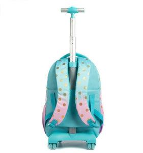 Girl's Glitter Trim Paris Motif Trolley Luggage - Ailime Designs