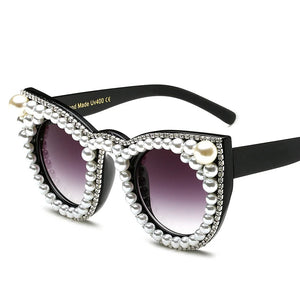 Cat Eye Design Rhineston Sunglasses - Ailime Designs