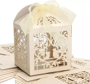 Elegant 100Pcs/Lot Hollow cut Gift Boxes - Ailime Designs