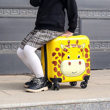 Load image into Gallery viewer, Kids Giraffe Print Design Trolley Luggage - Ailime Designs