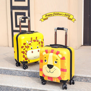 Kids Giraffe Print Design Trolley Luggage - Ailime Designs