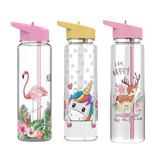 Load image into Gallery viewer, Clear Bottle Character Design Water Bottles - Ailime Designs