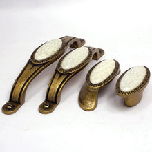 Load image into Gallery viewer, Antique Bronze Oval Ceramic Knobs Hardware - Ailime Designs