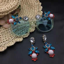 Load image into Gallery viewer, Baroque Design Crystal Earrings &amp; Sunglasses - Ailime Designs