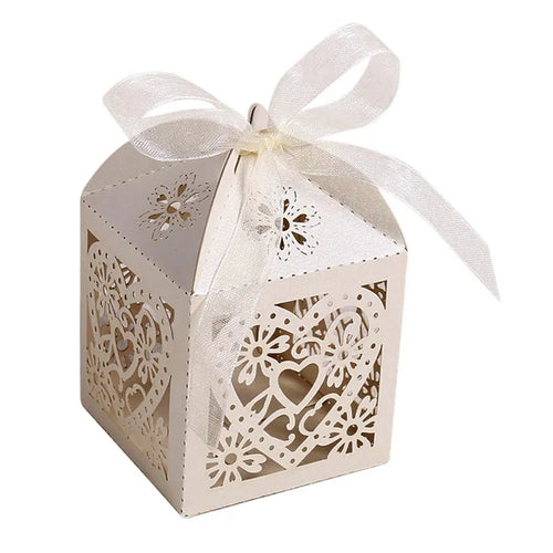 Elegant 100Pcs/Lot Hollow cut Gift Boxes - Ailime Designs