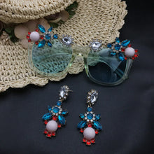 Load image into Gallery viewer, Baroque Design Crystal Earrings &amp; Sunglasses - Ailime Designs