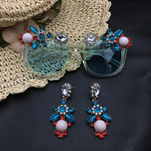 Load image into Gallery viewer, Baroque Design Crystal Earrings &amp; Sunglasses - Ailime Designs