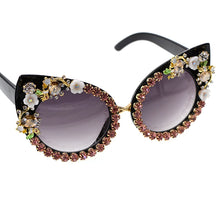 Load image into Gallery viewer, Cat Eye Design Rhinestone Sunglasses - Ailime Designs