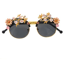 Load image into Gallery viewer, Alloy Handmade Flower Design Sunglasses - Ailime Design