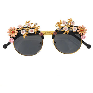 Alloy Handmade Flower Design Sunglasses - Ailime Design