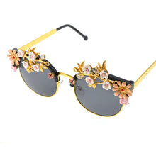 Load image into Gallery viewer, Alloy Handmade Flower Design Sunglasses - Ailime Design