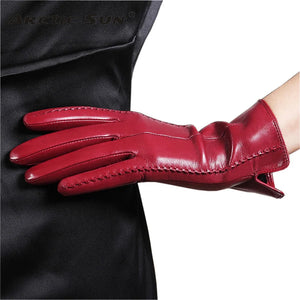 Hot Trendy Women's Genuine Lambskin Leather Gloves - Ailime Designs