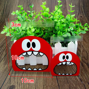 Cute Funny 50Pcs Big Mouth Monster PVC Gift Bags - Ailime Designs