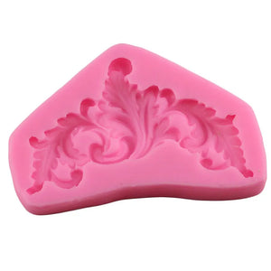 Baroque Scroll Leaf Shape Silicone Molds - Ailime Designs