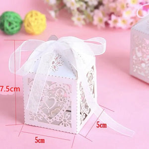 Elegant 100Pcs/Lot Hollow cut Gift Boxes - Ailime Designs