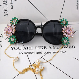 Baroque Style Rhinestone Sunglasses - Ailime Designs