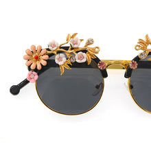 Load image into Gallery viewer, Alloy Handmade Flower Design Sunglasses - Ailime Design