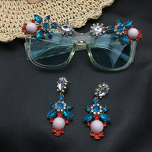 Load image into Gallery viewer, Baroque Design Crystal Earrings &amp; Sunglasses - Ailime Designs