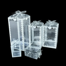 Load image into Gallery viewer, Clear 5pcs PVC Ribbon Lace Trim Gift Boxes - Ailime Designs