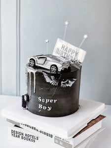 Cool Sports Car & Text Cake Toppers - Ailime Designs