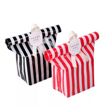 Load image into Gallery viewer, 10 pcs Candy Striped Party Gift Bags w/ Ribbons - Ailime Designs