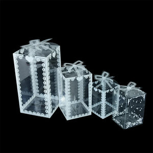 Clear 5pcs PVC Ribbon Lace Trim Gift Boxes - Ailime Designs