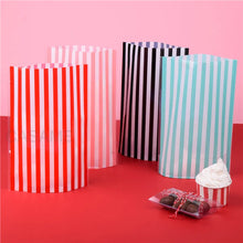 Load image into Gallery viewer, 10 pcs Candy Striped Party Gift Bags w/ Ribbons - Ailime Designs