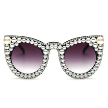 Load image into Gallery viewer, Cat Eye Design Rhineston Sunglasses - Ailime Designs