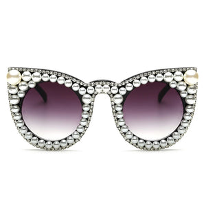 Cat Eye Design Rhineston Sunglasses - Ailime Designs