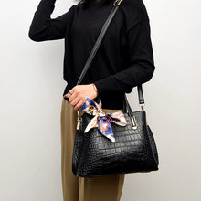 Load image into Gallery viewer, Croc Print Design Geniune Leather Leisure Handbag - Ailime Designs