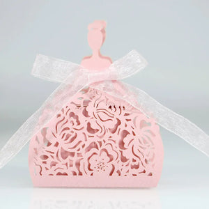 Bridal Shower 50pc Laser Cut Princess Design Gift Boxes - Ailime Designs