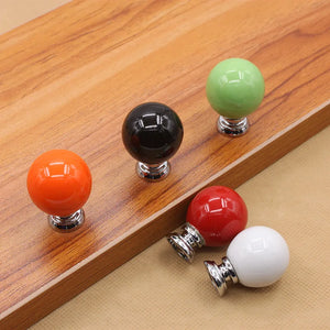 Glazed Ceramic Round Colorful Knobs - Ailime Designs