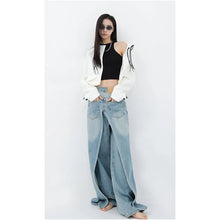 Load image into Gallery viewer, Backward Style Women&#39;s Overlay Denim Pants - Ailime Designs