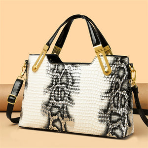 Python Printed Women Luxury PU Leather Handbags - Ailime Designs