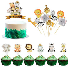 Load image into Gallery viewer, Children&#39;s Safari Theme Cupcake Toppers - Ailime Designs