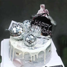 Load image into Gallery viewer, Disco Ball Silver Cake Toppers - Ailime Designs