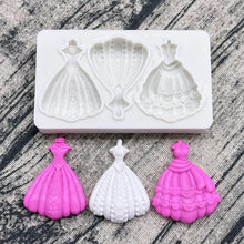 Load image into Gallery viewer, Evening Gowns Shape Silicone Molds - Ailime Designs