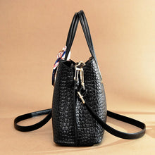 Load image into Gallery viewer, Croc Print Design Geniune Leather Leisure Handbag - Ailime Designs