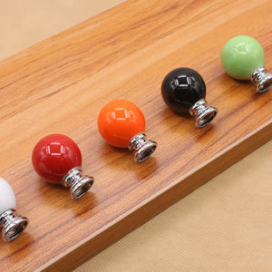 Glazed Ceramic Round Colorful Knobs - Ailime Designs