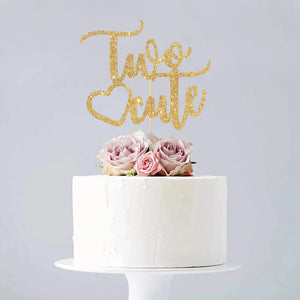 Adorable Twins Text Cake Toppers - Ailime Designs