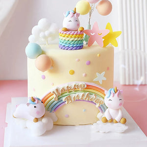 Adorable Unicorn & Rainbow Cake Toppers - Ailime Designs