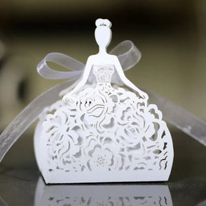 Bridal Shower 50pc Laser Cut Princess Design Gift Boxes - Ailime Designs