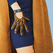 Load image into Gallery viewer, Leopard Animal Skin Print Two-Tone Sheepskin Leather Gloves - Ailime Designs