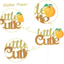 Load image into Gallery viewer, Glitter Orange Cake Toppers - Ailime Designs